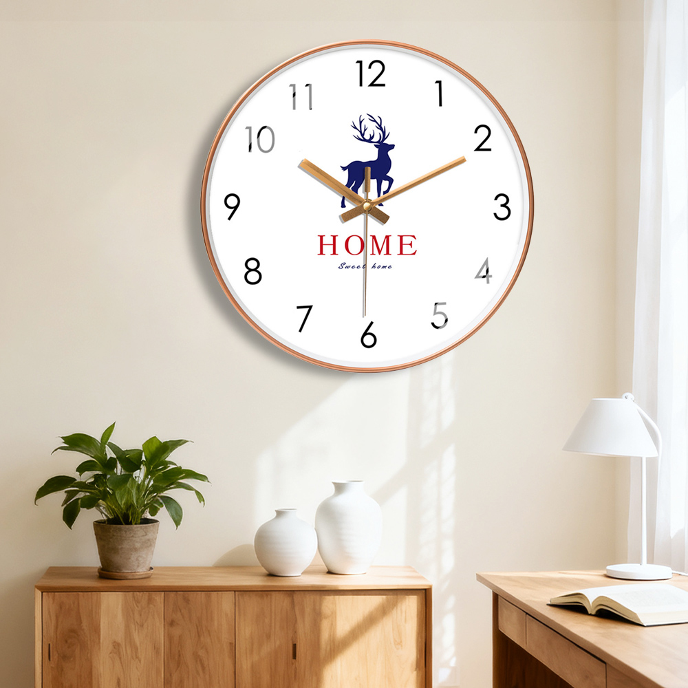 Home Bathroom Design Simple - New Elegant Wall Clock Deer Print