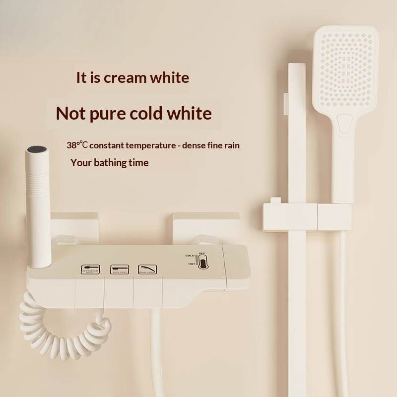 Home And Bathroom - Creamy Easy Topless Shower Set All