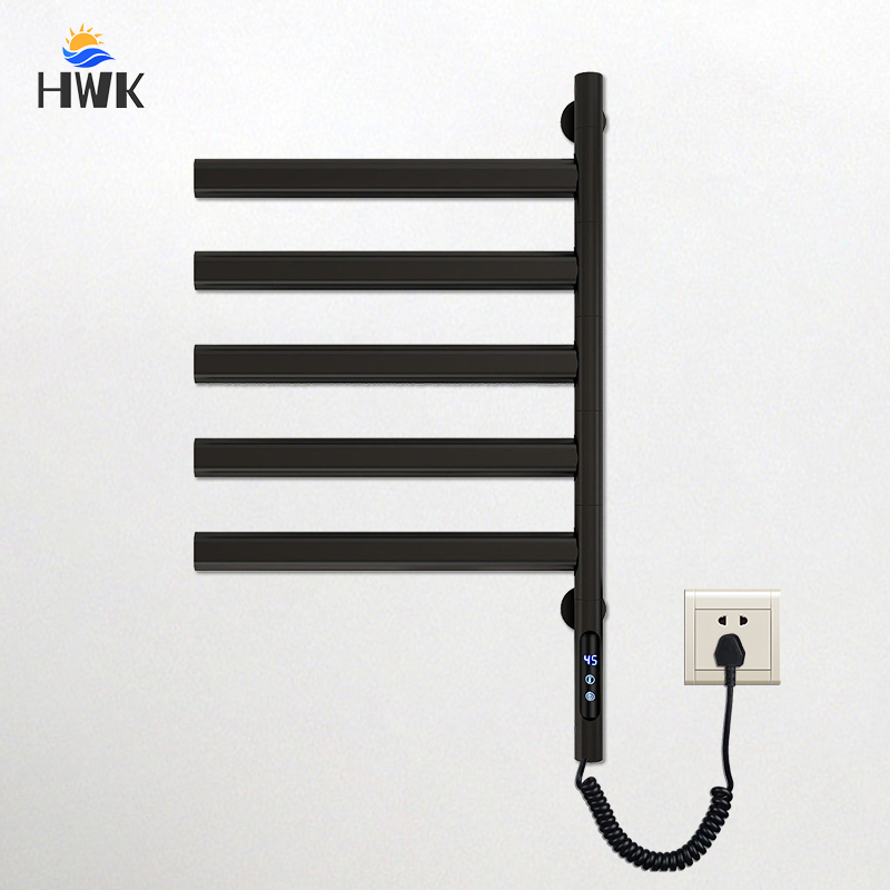 Towel Warmer Electric - Black/White/Gray Electric Heated Towel Rail Temperature