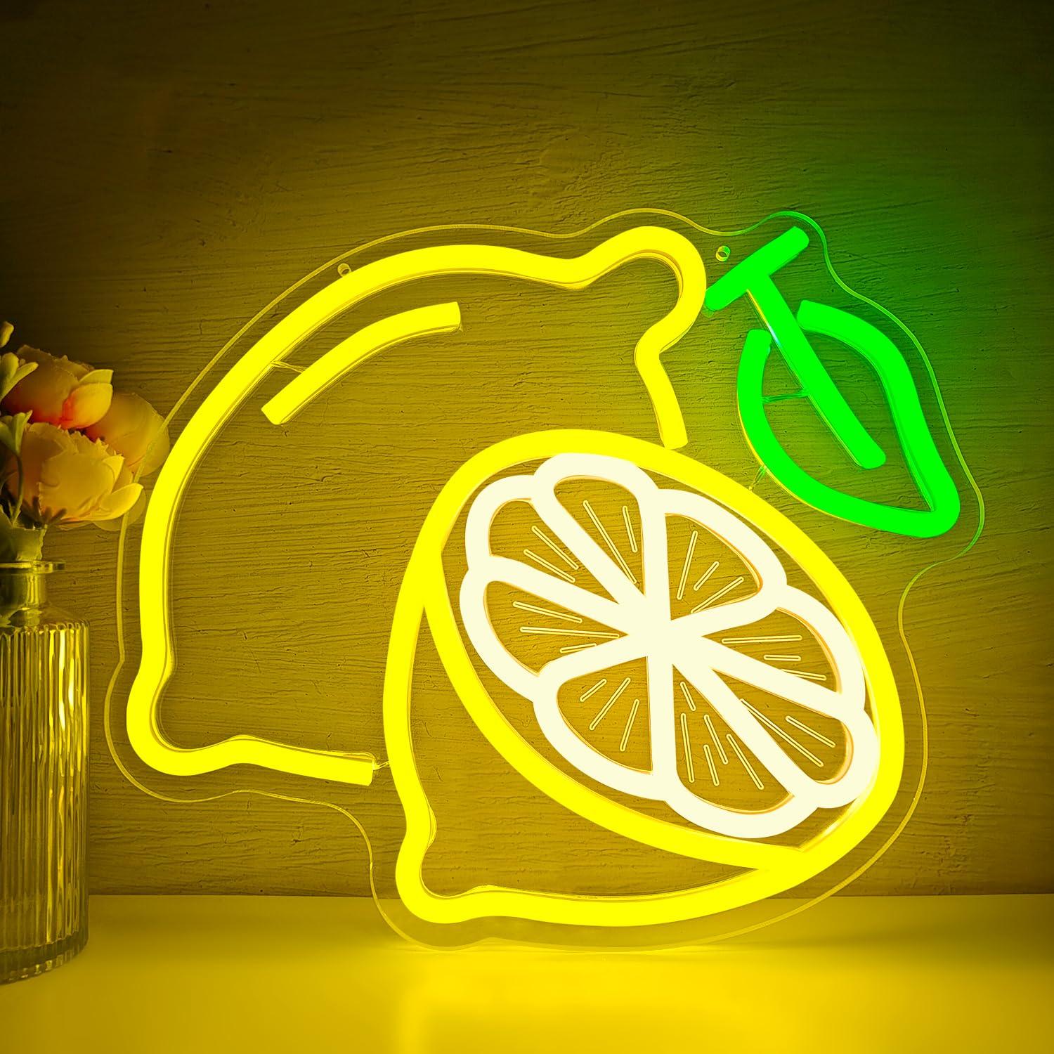 Home And Bathroom - Lemon Neon Sign Dimmable LED Light