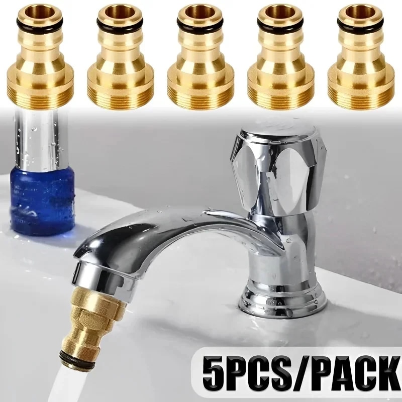Basin Mixer Tap - 1/2/5PCS Universal Tap Kitchen Adapters Brass