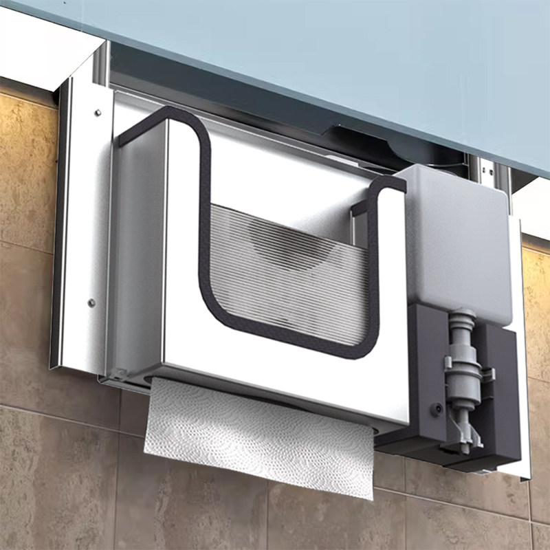 Home Bathroom Hand Dryer - Stainless Steel Hidden Paper Towel Dispenser