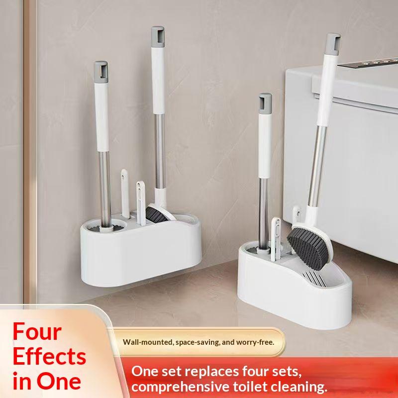 Home Bathroom Cleaning Kit - 1Pc/set 4-in-1 Multifunction Toilet Brush Set