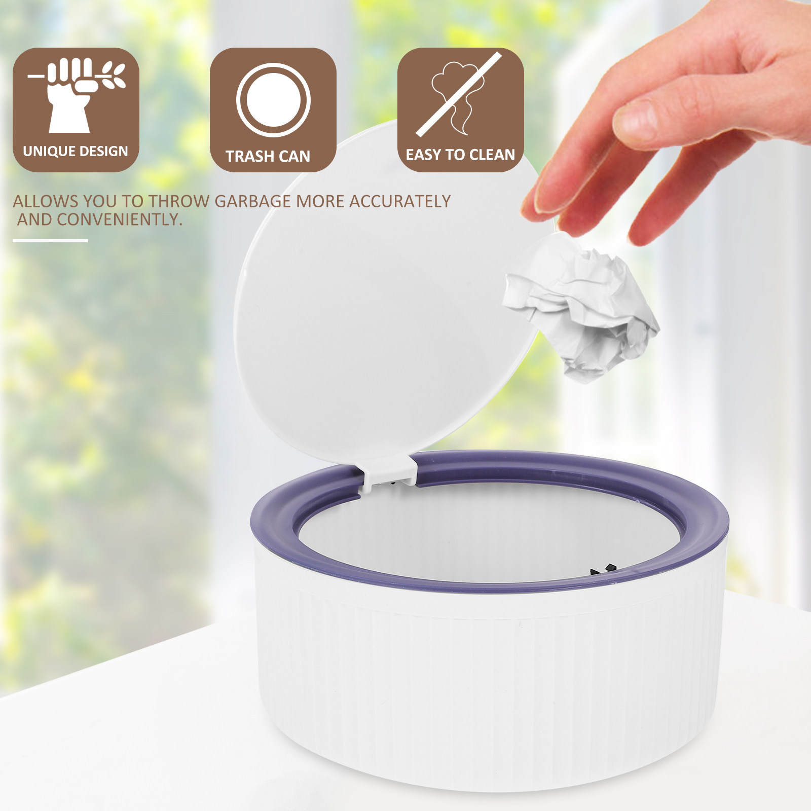 Desktop Trash Can Compact Spac - đánh giá và giá Home Bathroom Design Simple