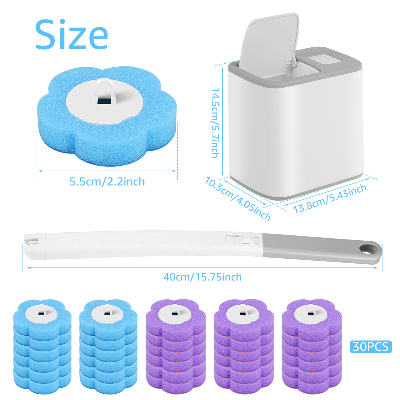 Toilet Brush and Holder Set wi - đánh giá và giá Home Bathroom Cleaning Kit