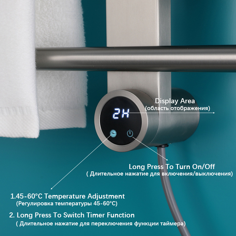 Bathroom Equipment Brushed Gol - đánh giá và giá Towel Warmer Electric
