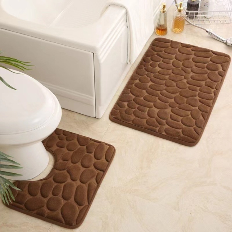 2pcs/set Coral Fleece Bathroom - đánh giá và giá Home Bathroom Cleaning Kit