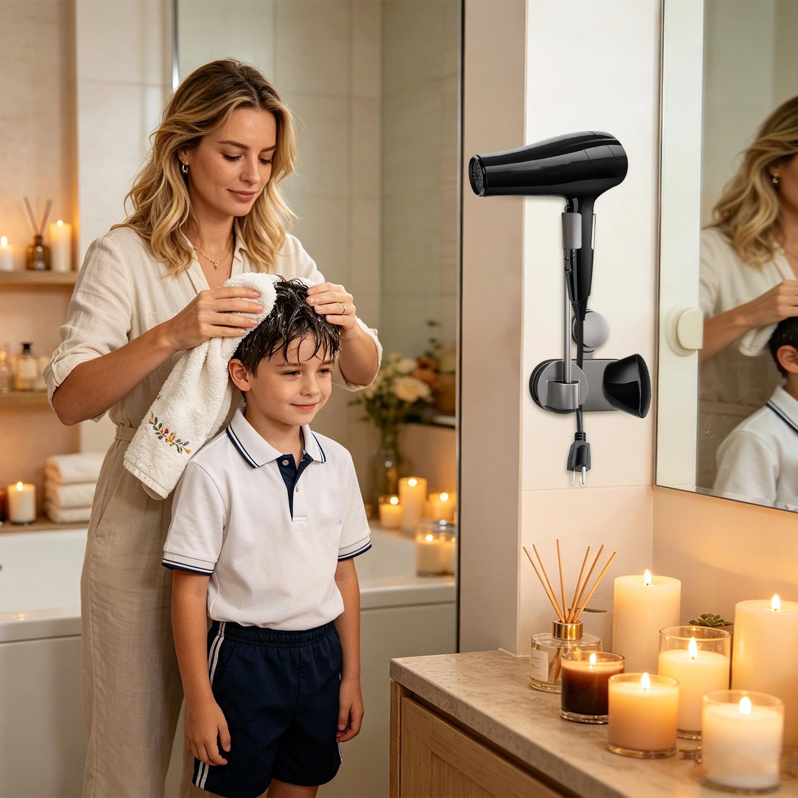 Blow Dryer Holder Wall Mounted - đánh giá và giá Home Bathroom Hand Dryer
